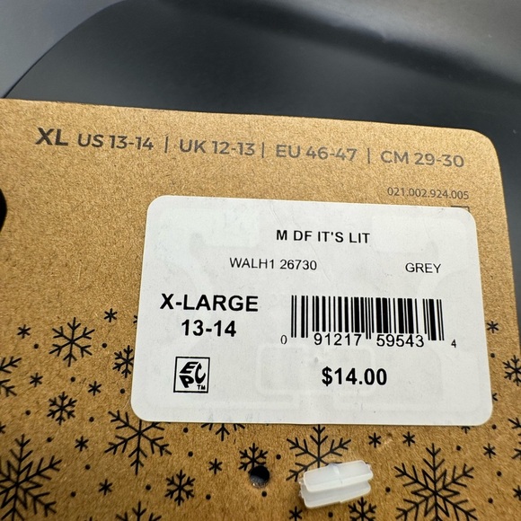 NWT Gray and Blue Mens ‘It’s Lit’ Slippers Size XL(13-14) - Picture 8 of 9